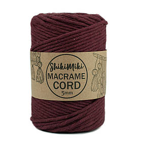 Еко шнур Macrame Cord 5 mm, колір Винний