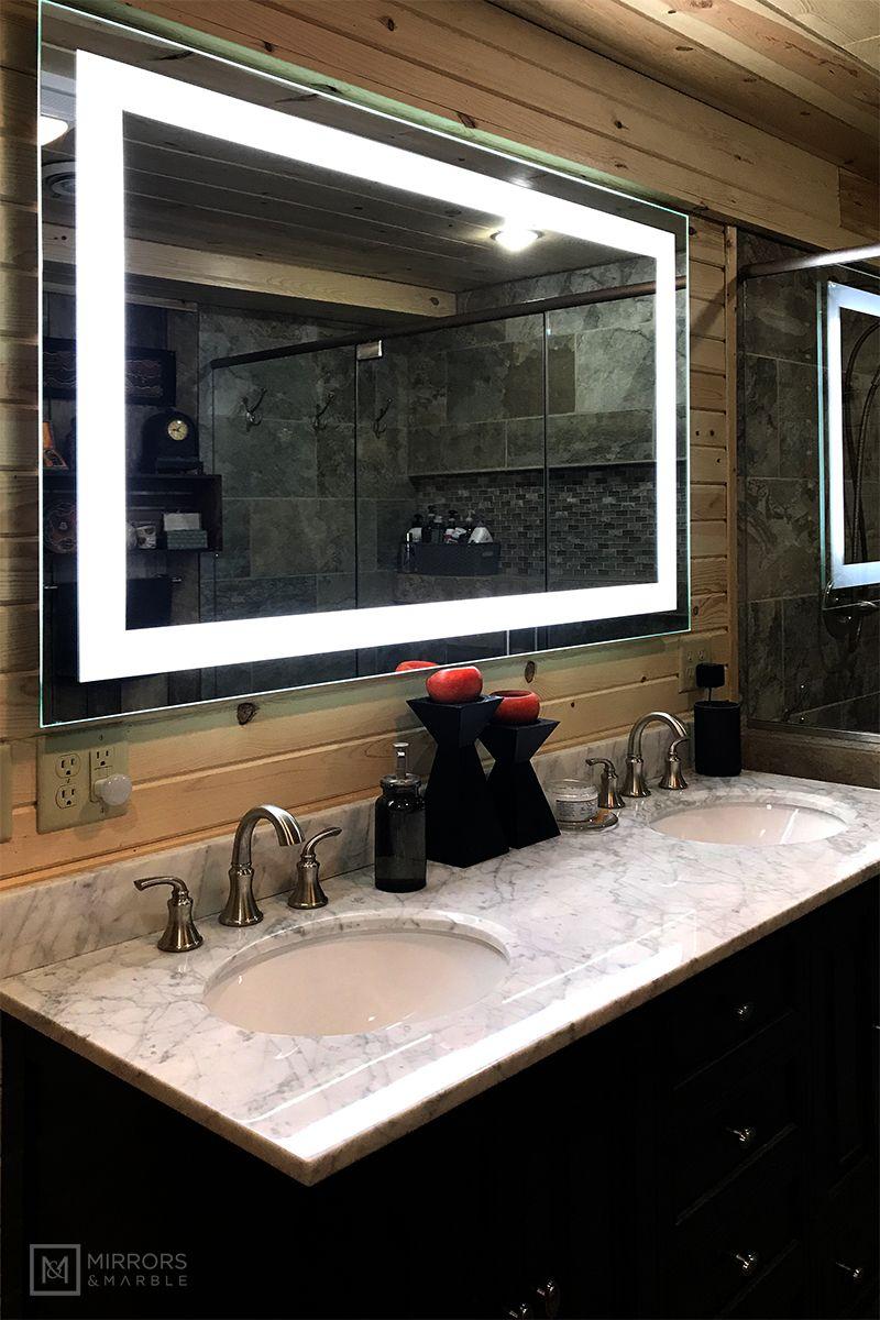 Дзеркало з LED-підсвіткою 140×80 см LED для ванної кімнати