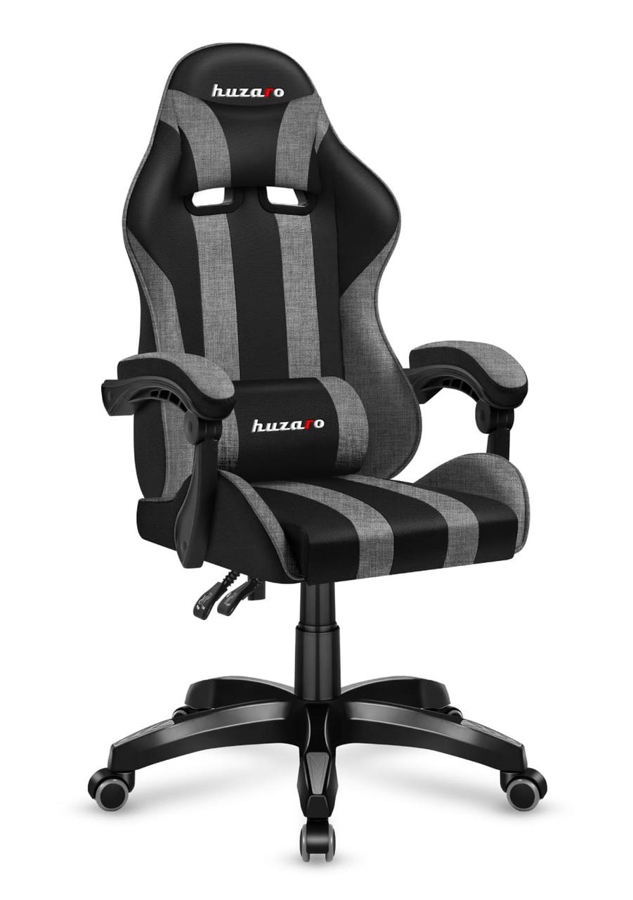 Крісло геймерське комп'ютерне HUZARO Force 4.5 Grey Mesh Оббивка тканина