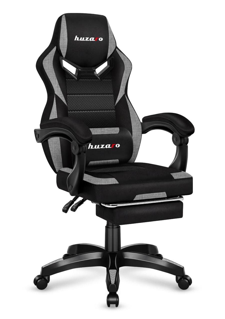 Крісло геймерське комп'ютерне HUZARO FORCE 5.3 Grey Mesh Оббивка тканина