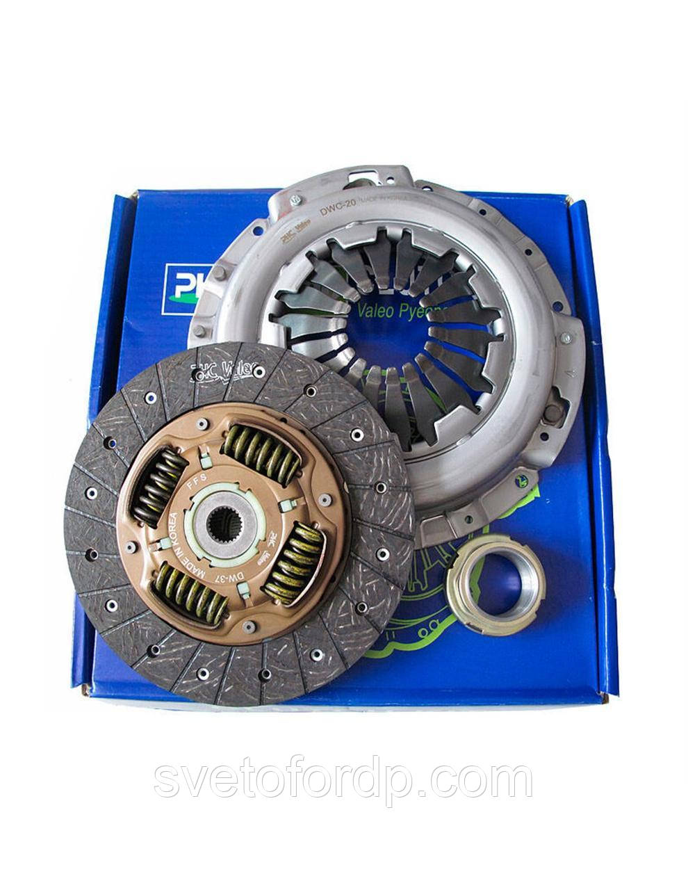 Комплект зчеплення Lanos (1.4-1.5), Nexia (SOHC 1.5) (диск + корзина + підшитий.), DWK-004, Корея Valeo PHC, фото 1