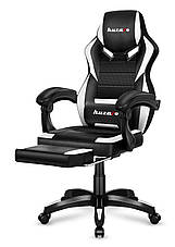 Крісло геймерське комп'ютерне HUZARO FORCE 5.3 White Mesh Оббивка тканина, фото 5