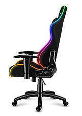 Крісло геймерське комп'ютерне HUZARO FORCE 6.0 RGB З різнокольоровою підсвіткою Mesh Оббивка тканина, фото 5