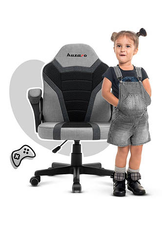 Крісло геймерське комп'ютерне Дитяче HUZARO RANGER 1.0 Grey Mesh Оббивка тканина, фото 1