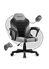 Крісло геймерське комп'ютерне Дитяче HUZARO RANGER 1.0 Grey Mesh Оббивка тканина, фото 3