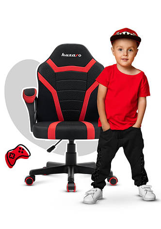 Крісло геймерське комп'ютерне Дитяче HUZARO RANGER 1.0 Red Mesh Оббивка тканина, фото 1