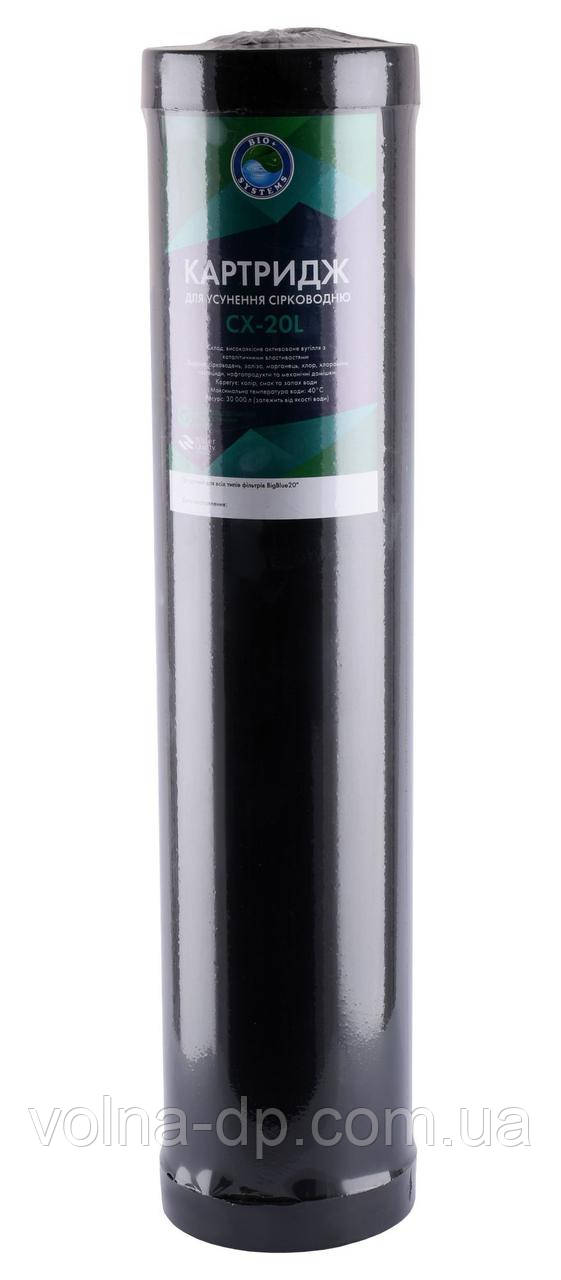 Картридж для усунення сірководню Bio+ systems CX-20L Big Blue 20", фото 1