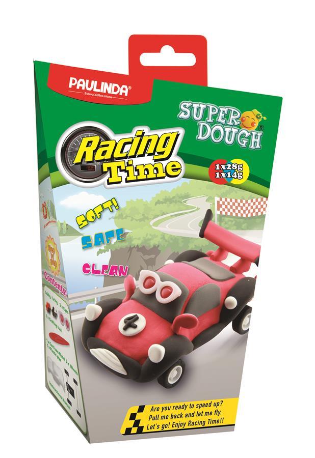 Маса для ліплення Paulinda Super Dough Racing time Машинка червона, інерційний механізм PL-081161-4