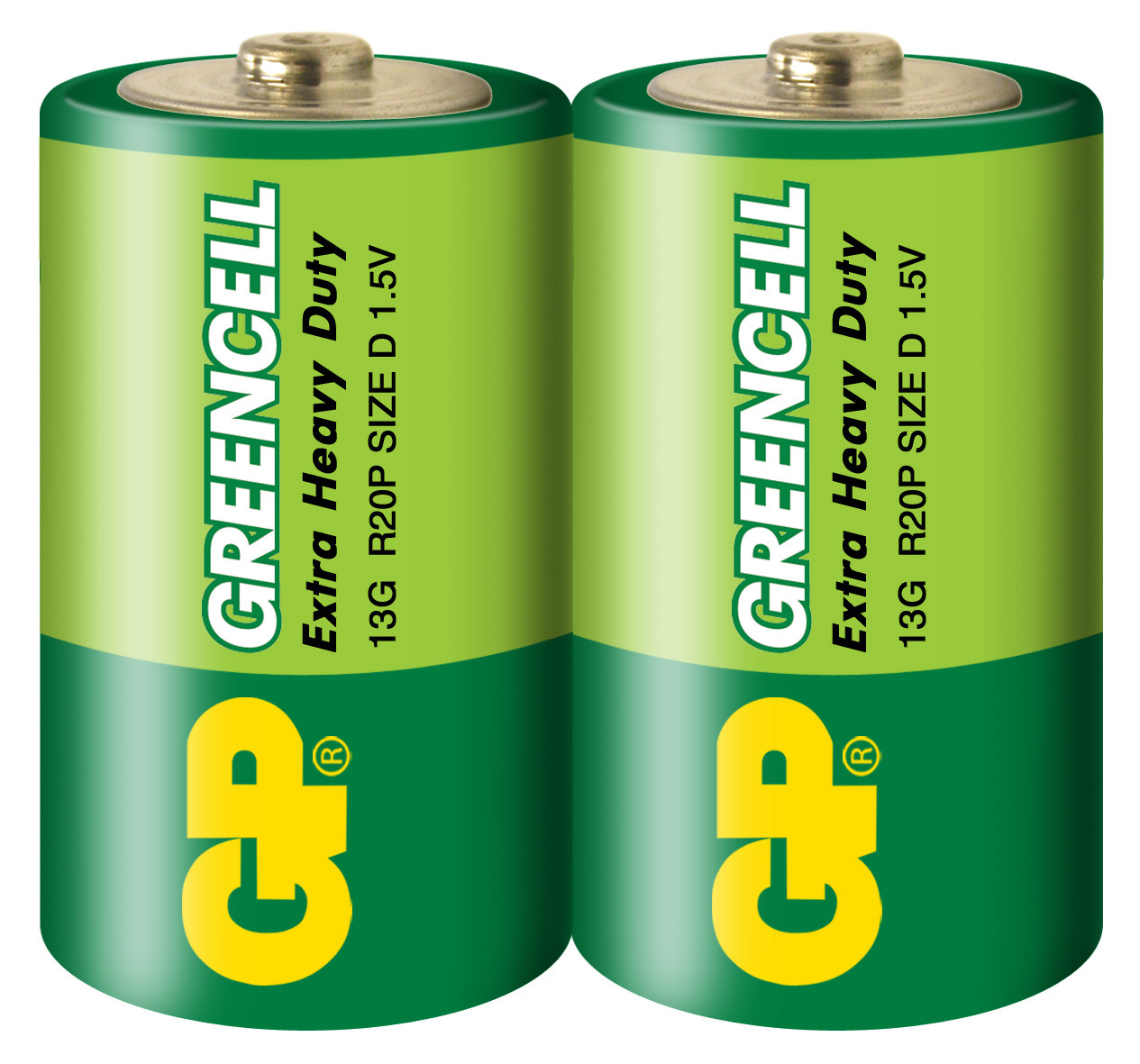 Батарейка сольова GP 13G-S2 Greencell R20 D (трей)