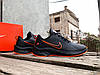 Чоловічі шкіряні кросівки Nike Zoom Winflo 8 Black Orange чорні з жовтогарячим водонепроникні, фото 7
