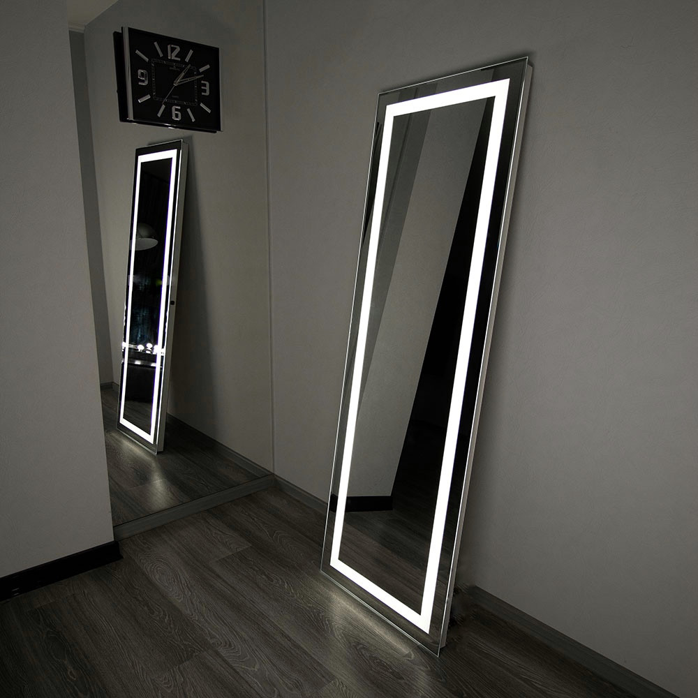 Зрістове настінне дзеркало з LED-підсвіткою 170×70 см ЛЕД