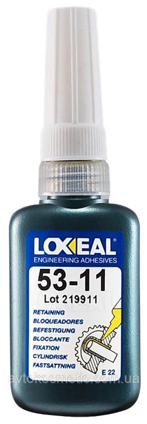 Фіксатор підшипників Loxeal 53-11, середня міцність, зазор 0,12 мм, t-55/+150°C, 10 мл, фото 1