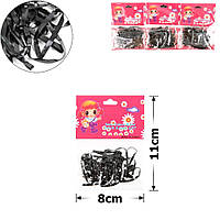 Резинки для волосся силіконові Чорні, широка нарізка 25 мм.