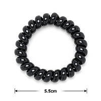 Резинка для волосся Пружинка 6 см. Чорна