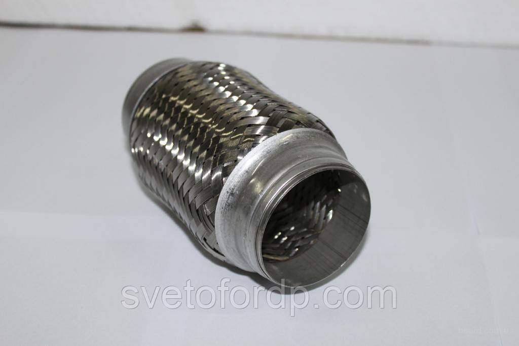 Гофра глушника 50х150 (3-х шарова) приймальна труба Нексія 1.5 DOHC, Matiz, Chery Tiggo 2.0-2.4 AGK, фото 1