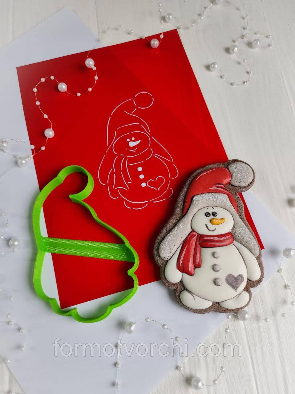 3D-формочки-вирубки для пряників "Сніговик 3"