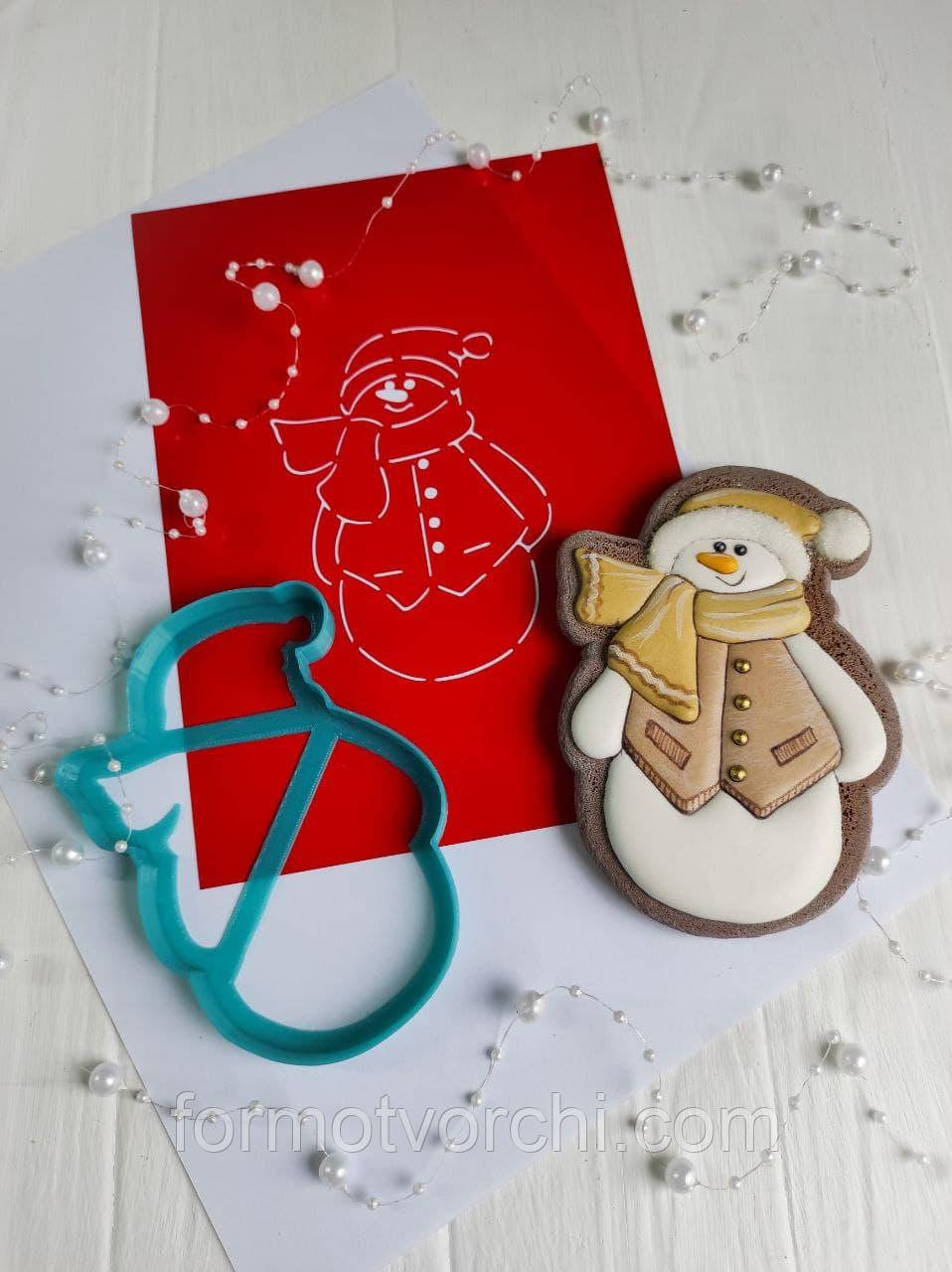 3D-формочки-вирубки для пряників "Сніговик 4"