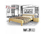 Дерев'яне ліжко полуторне Estella Рената 120х200 см бук натуральний, фото 4