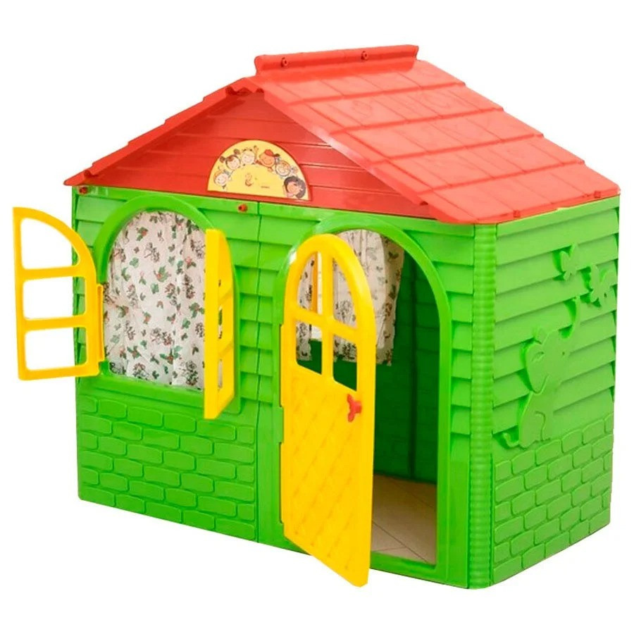 Детский игровой пластиковый домик со шторками Doloni для детей