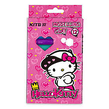 Пластилін восковий 12 кольорів "Hello Kitty" арт HK21-086 KITE