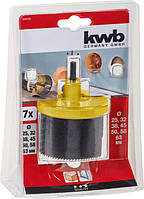 Коронка пільная складальна 25-63 мм, 7 частин, глибина 40 мм, KWB (599100)