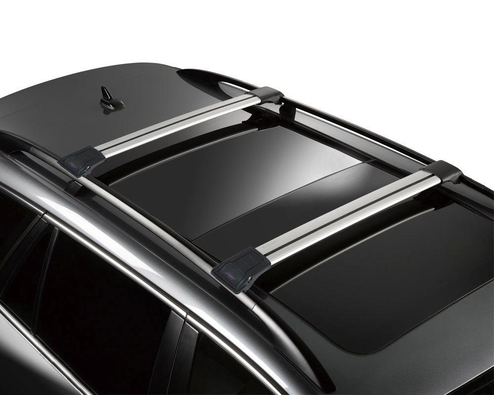 Багажник на крышу Skoda Superb 2009- серый на рейлинги - фото 2 - id-p1484679707