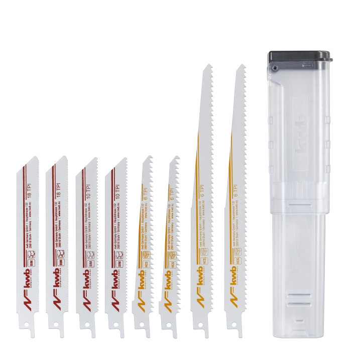 Набір пиляльних полотен до шабельної пилки, 8 шт, KWB (576090), фото 1