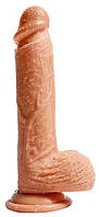 Реалістичний фалоімітатор вібратор з мошонкою і присоском REALISTIC COCK