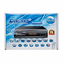 Ресивер Eurosky ES-19 HD Combo DVB-S2/T2/С Супутниковий і Т2 тюнер Комбінований.Гарантія