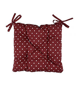 Подушка на стілець Горох бордо 40х40
