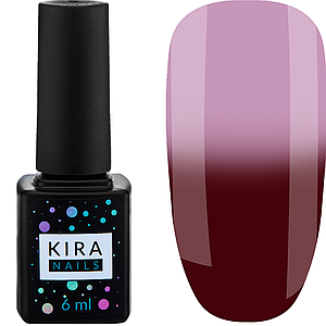 Гель лак Kira Nails Termo №09, 6 мл в холоді марсала при нагріванні бузковий