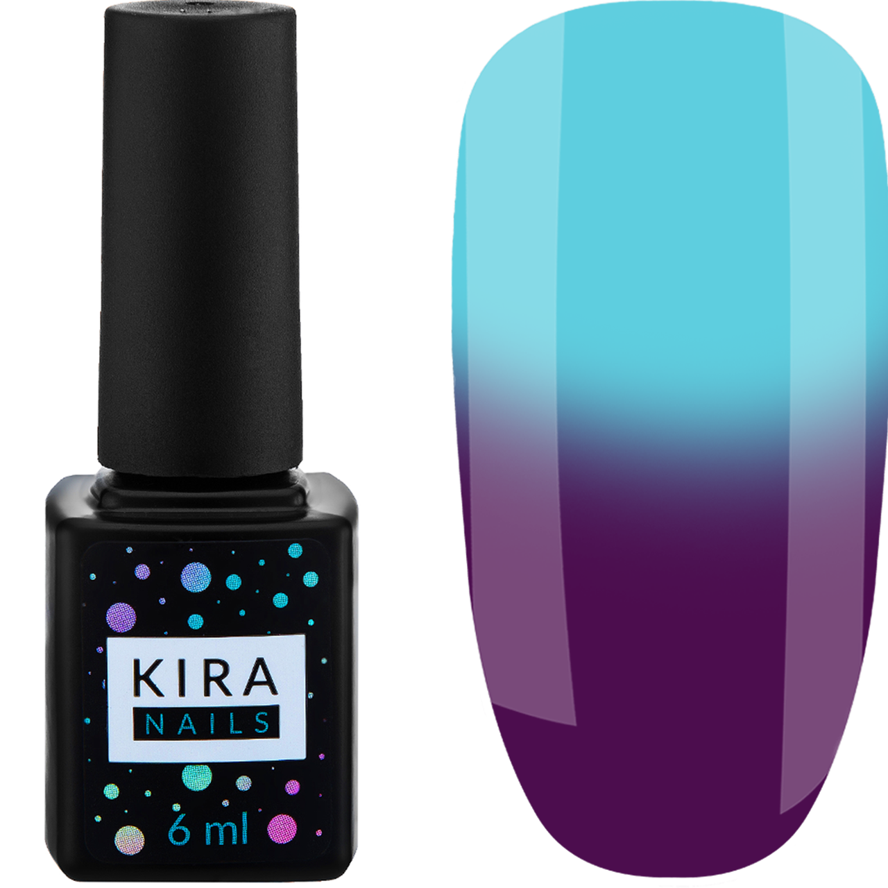 Гель лак Kira Nails Termo №17, 6 мл в холоді яскравий фіолетовий при блакитний