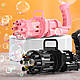 Кулемет мініган WJ 950 машинка-генератор мильних бульбашок BUBBLE GUN BLASTER,Золотий, фото 3