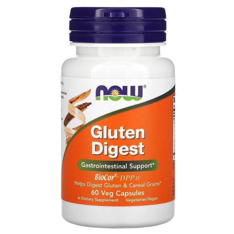 NOW Foods, Gluten Digest, добавка для перетравлювання глютену, 60 рослинних капсул