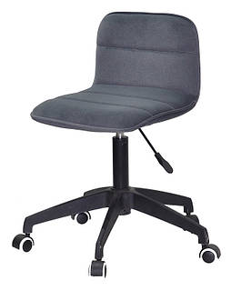 Стул Real BK-Modern Office серый 1004 велюр на черной крестовине модерн на колесах