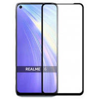 Защитное стекло 6D для Realme 6 2020 Black