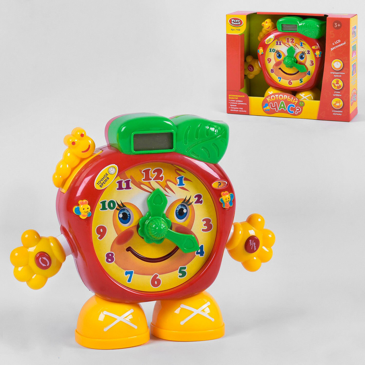 Музична розвиваюча іграшка "Котра година", час, цифри, мелодії, фото 1