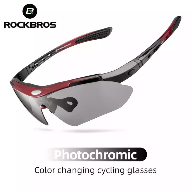 Велосипедні окуляри RockBros фотохромні червоний 10141