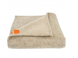 Плед з конопель і вовни Cloud Gray DevoHome ,150х220