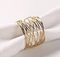 Кольцо для салфетки 3,6 х 4,2 см, Золотое (Olens) Золотое кольцо DL210126921