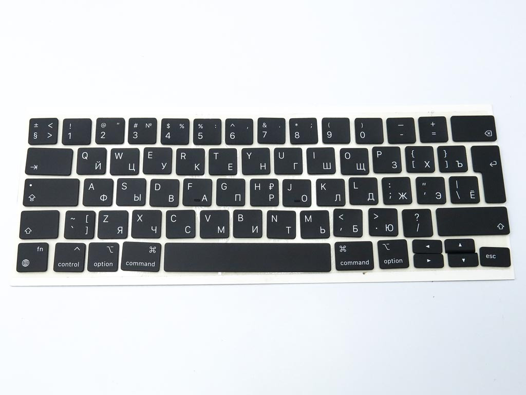 Клавиши клавиатуры APPLE A2338 Macbook Pro M1 13 (2020) (RU BLACK, BIG Enter). Комплект кнопок.