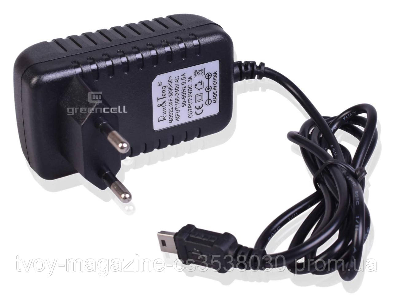 Адаптер сетевой Run&Teng mini USB 5V 3A - фото 1 - id-p1484775284