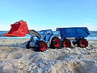 Трактор бульдозер пластиковый большой с прицепом 64 см Орион Тexas ORION от 1 года