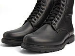 Шкіряні чоловічі зимові черевики на хутрі чорні є великі розміри Rosso Avangard Whisper 2 All Black, фото 7