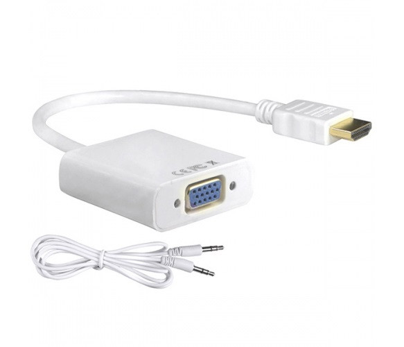Конвертер Voltronic YT-C-HDMI(M)/VGA(F)+AUX-W (08632) HDMI — VGA