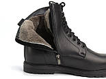 Черевики на овчині зимові шкіряні чорні чорне взуття Rosso Avangard Whisper 2 All Black Fur, фото 2