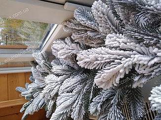 Хвойна гірлянда ЛИТА ЗАСНІЖЕННА 2 метри штучна декоративна ялинкові гірлянди з хвої гілки зі снігом