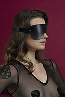 Шкіряна маска на очі Blindfold Mask Feral Feelings Чорна/Червона/Біла