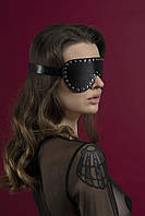 Шкіряна маска для очей з заклепками Blindfold Mask Feral Feelings Чорна/Червона/Біла