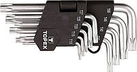 Ключи шестигранные TOPEX Torx T10-T50, набор 9 шт. (35D960)